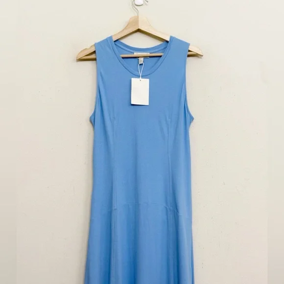 NWT COS Cotton- Jersey Sleeveless Maxi Dress in Blue Size M - Picture 10 of 17